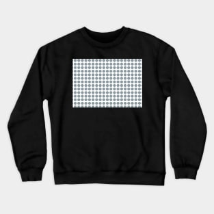 Polka Dot Design Retro Palette - Greyish Blue Crewneck Sweatshirt